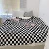 Polyester Plaid Casual Sofa Throw Blanket