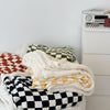 Polyester Plaid Casual Sofa Throw Blanket