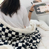 Polyester Plaid Casual Sofa Throw Blanket