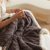 Polyester Soft Solid Sofa Throw Blanket