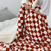 Polyester Plaid Casual Sofa Throw Blanket