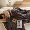 Polyester Soft Solid Sofa Throw Blanket