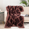 Polyester Soft Plaid Sofa Throw Blanket