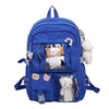 Preppy Backpack, Kawaii Backpack with Kawaii Pin And Accessories for Girls School Cute Aesthetic Backpack