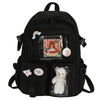 Preppy Backpack, Kawaii Backpack with Kawaii Pin And Accessories for Girls School Cute Aesthetic Backpack