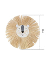 Cartoon Lion Tiger Straw Home Wall Hangings