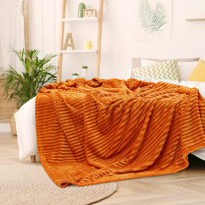 GREEN ORANGE Throw Blanket for Couch