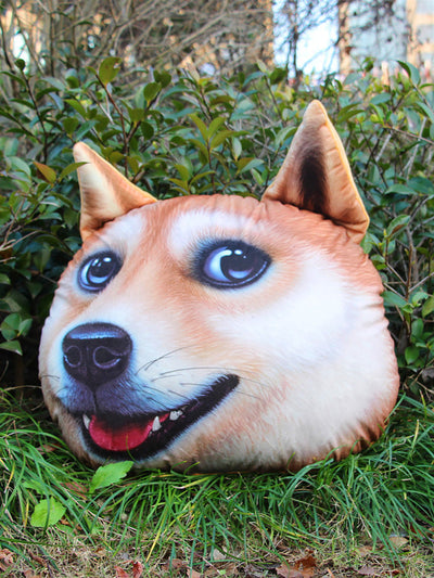 Dog Head Shape Nap Cartoon Pillow Cushion